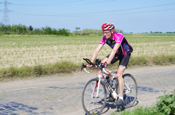 Paris Roubaix Cyclo 2014 - Pavé de Gruson - Cyclistes