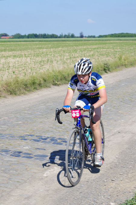 Paris Roubaix Cyclo 2014 - Pavé de Gruson - Cyclistes