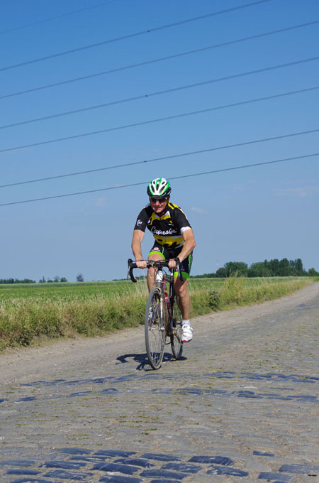 Paris Roubaix Cyclo 2014 - Pavé de Gruson - Cyclistes