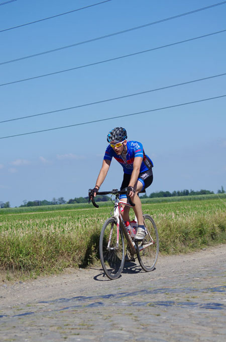 Paris Roubaix Cyclo 2014 - Pavé de Gruson - Cyclistes