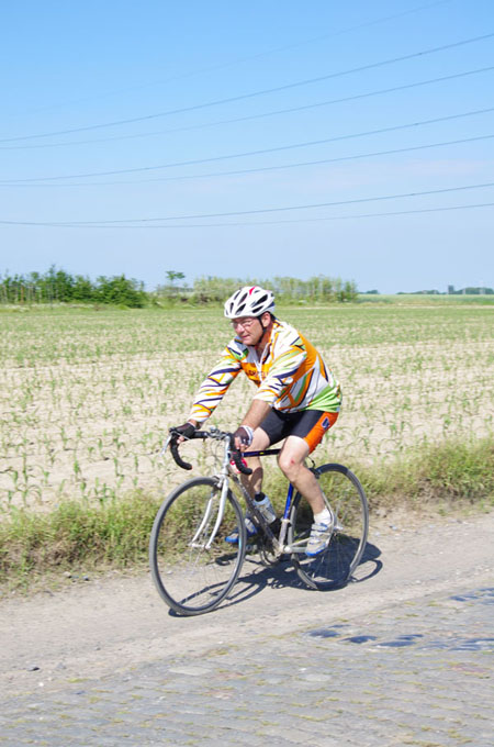 Paris Roubaix Cyclo 2014 - Pavé de Gruson - Cyclistes