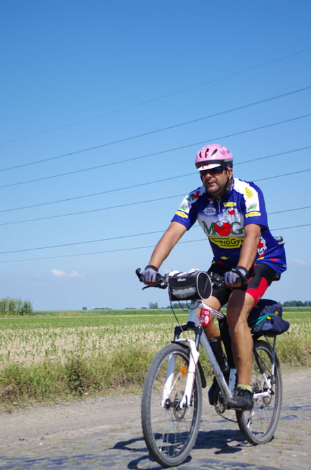 Paris Roubaix Cyclo 2014 - Pavé de Gruson - Cyclistes