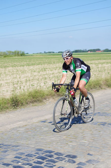Paris Roubaix Cyclo 2014 - Pavé de Gruson - Cyclistes