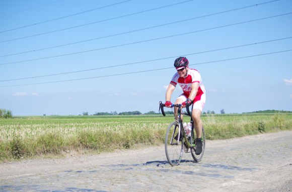 Paris Roubaix Cyclo 2014 - Pavé de Gruson - Cyclistes