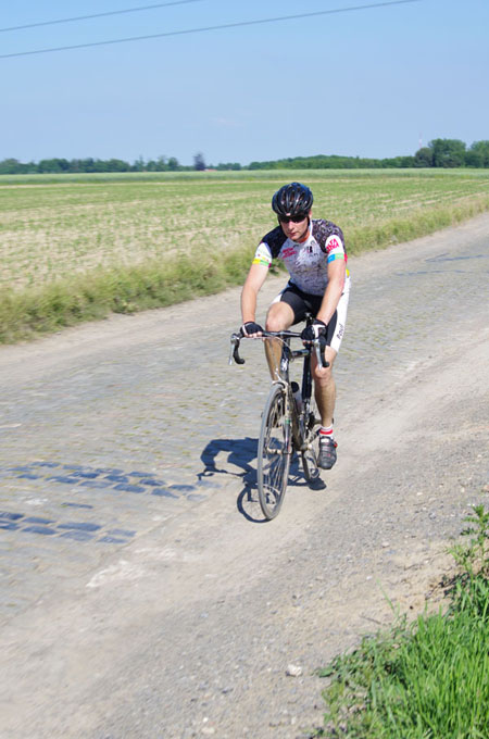 Paris Roubaix Cyclo 2014 - Pavé de Gruson - Cyclistes