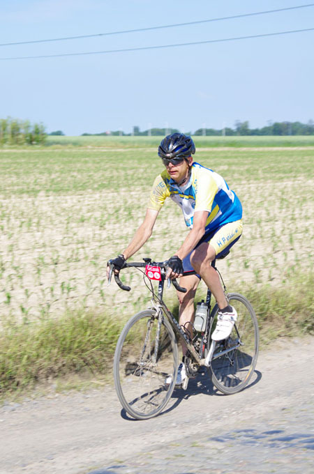 Paris Roubaix Cyclo 2014 - Pavé de Gruson - Cyclistes