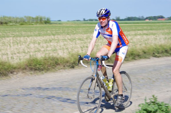 Paris Roubaix Cyclo 2014 - Pavé de Gruson - Cyclistes