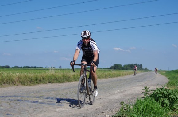 Paris Roubaix Cyclo 2014 - Pavé de Gruson - Cyclistes