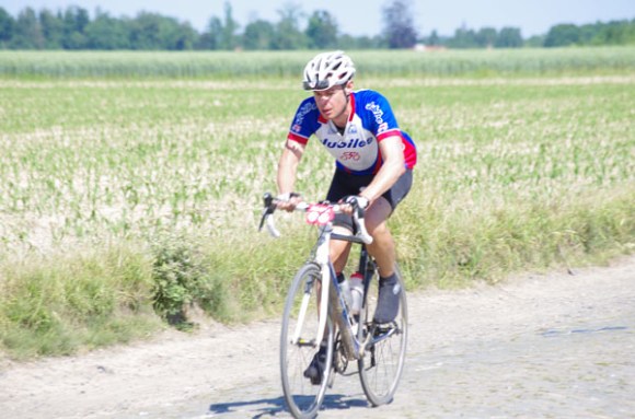 Paris Roubaix Cyclo 2014 - Pavé de Gruson - Cyclistes