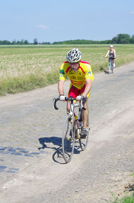 Paris Roubaix Cyclo 2014 - Pavé de Gruson - Cyclistes