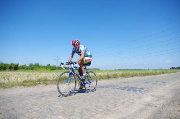Paris Roubaix Cyclo 2014 - Pavé de Gruson - Cyclistes