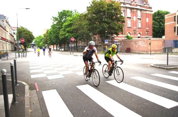 Lille Bray Dunes 2014 - Départ Boulevard Louis XIV - Cyclistes