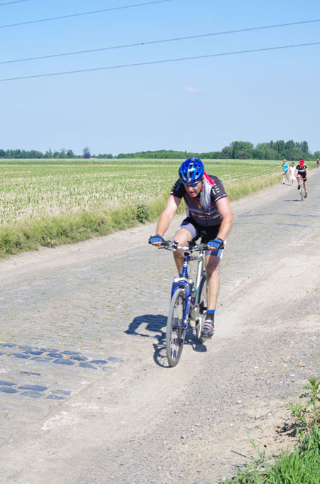 Paris Roubaix Cyclo 2014 - Pavé de Gruson - Cyclistes
