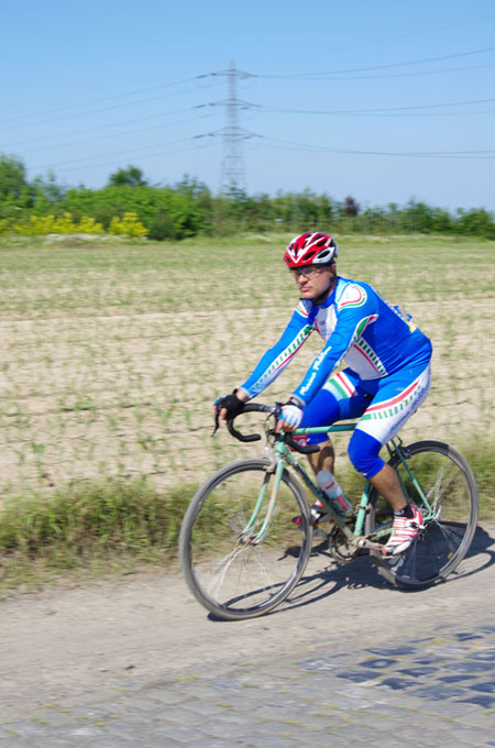 Paris Roubaix Cyclo 2014 - Pavé de Gruson - Cyclistes