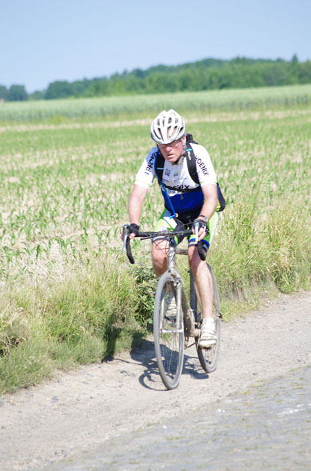 Paris Roubaix Cyclo 2014 - Pavé de Gruson - Cyclistes