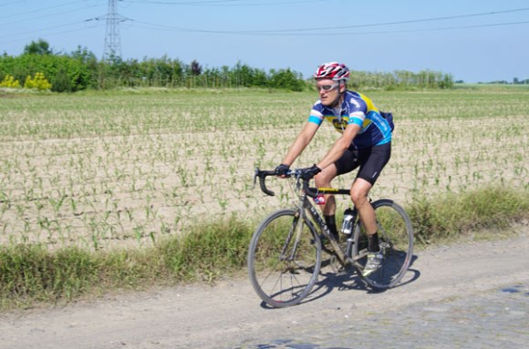 Paris Roubaix Cyclo 2014 - Pavé de Gruson - Cyclistes