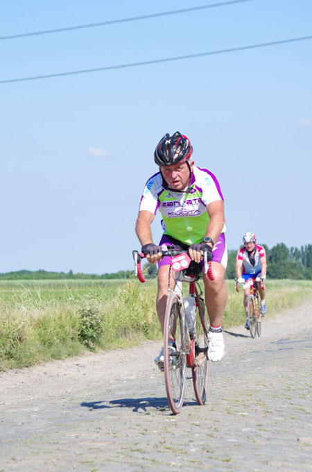 Paris Roubaix Cyclo 2014 - Pavé de Gruson - Cyclistes