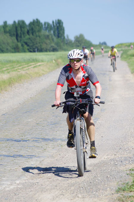 Paris Roubaix Cyclo 2014 - Pavé de Gruson - Cyclistes