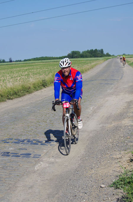 Paris Roubaix Cyclo 2014 - Pavé de Gruson - Cyclistes
