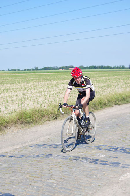 Paris Roubaix Cyclo 2014 - Pavé de Gruson - Cyclistes