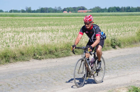 Paris Roubaix Cyclo 2014 - Pavé de Gruson - Cyclistes