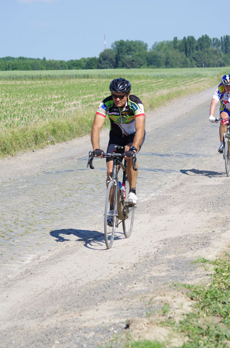 Paris Roubaix Cyclo 2014 - Pavé de Gruson - Cyclistes