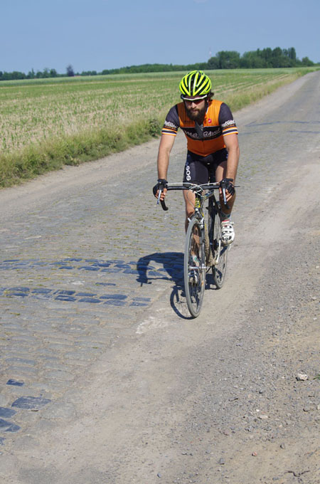 Paris Roubaix Cyclo 2014 - Pavé de Gruson - Cyclistes