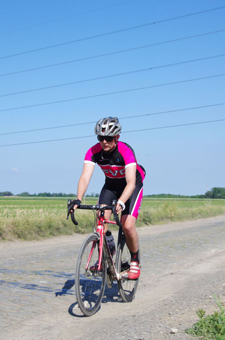 Paris Roubaix Cyclo 2014 - Pavé de Gruson - Cyclistes
