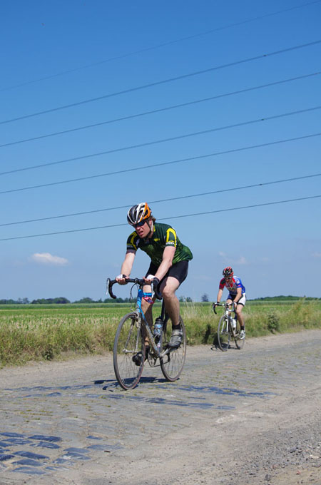 Paris Roubaix Cyclo 2014 - Pavé de Gruson - Cyclistes