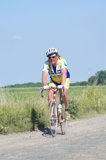 Paris Roubaix Cyclo 2014 - Pavé de Gruson - Cyclistes