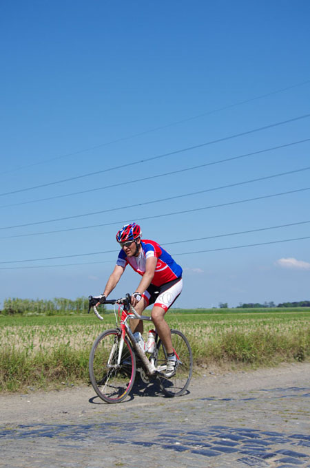 Paris Roubaix Cyclo 2014 - Pavé de Gruson - Cyclistes