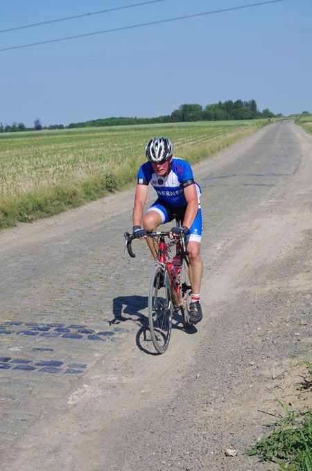 Paris Roubaix Cyclo 2014 - Pavé de Gruson - Cyclistes