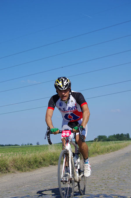 Paris Roubaix Cyclo 2014 - Pavé de Gruson - Cyclistes