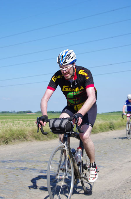 Paris Roubaix Cyclo 2014 - Pavé de Gruson - Cyclistes