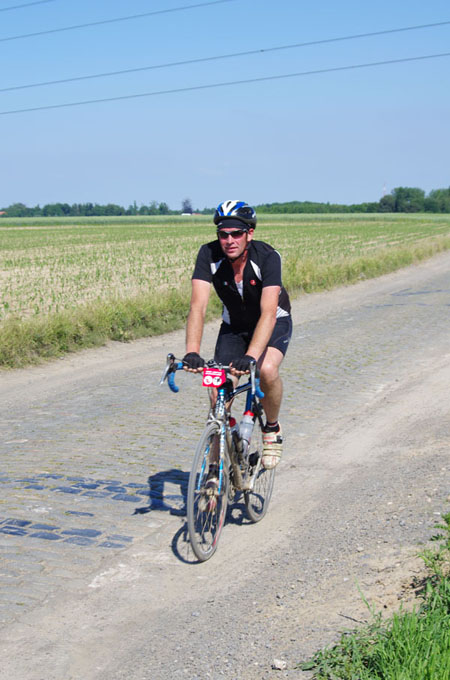 Paris Roubaix Cyclo 2014 - Pavé de Gruson - Cyclistes