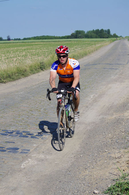Paris Roubaix Cyclo 2014 - Pavé de Gruson - Cyclistes