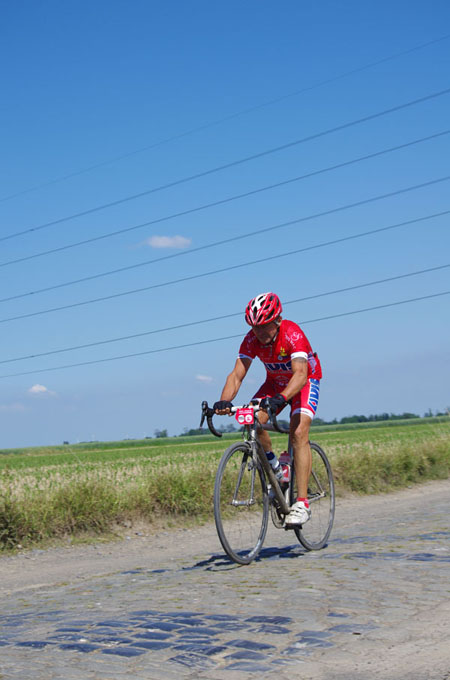Paris Roubaix Cyclo 2014 - Pavé de Gruson - Cyclistes