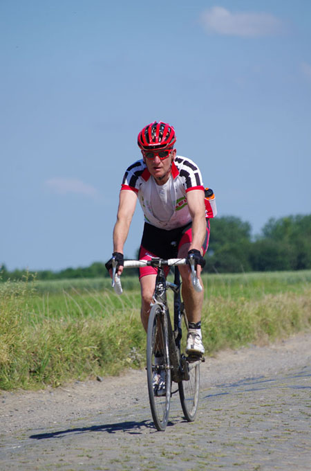 Paris Roubaix Cyclo 2014 - Pavé de Gruson - Cyclistes