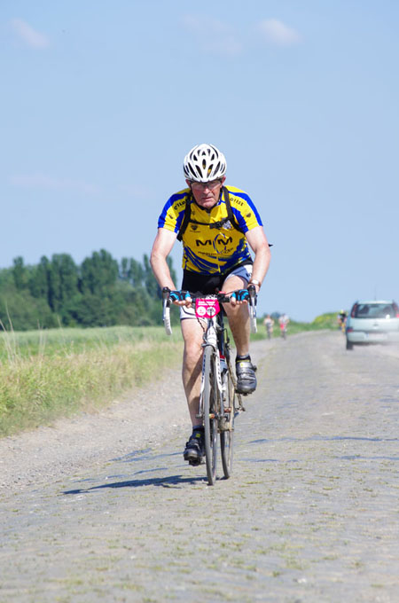 Paris Roubaix Cyclo 2014 - Pavé de Gruson - Cyclistes