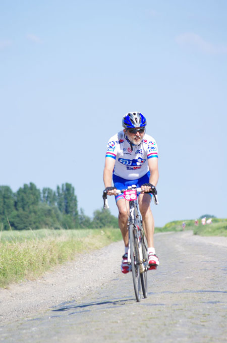 Paris Roubaix Cyclo 2014 - Pavé de Gruson - Cyclistes