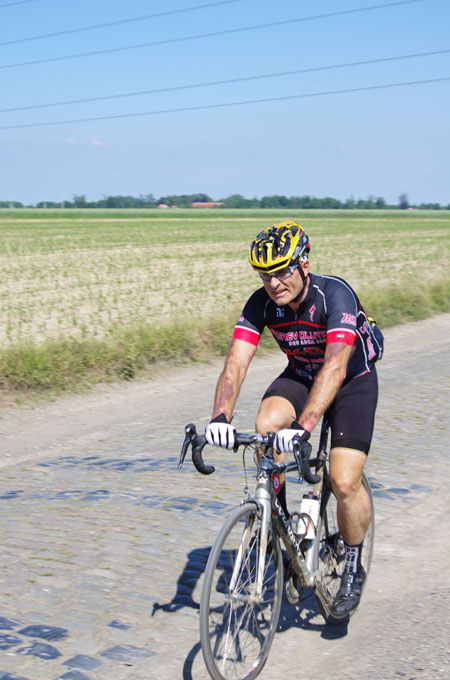 Paris Roubaix Cyclo 2014 - Pavé de Gruson - Cyclistes