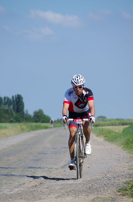 Paris Roubaix Cyclo 2014 - Pavé de Gruson - Cyclistes