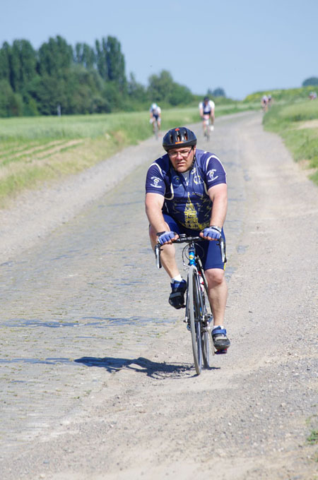 Paris Roubaix Cyclo 2014 - Pavé de Gruson - Cyclistes