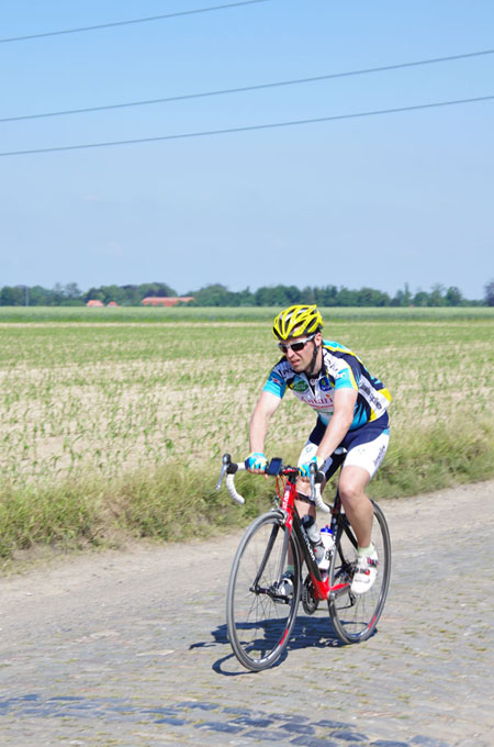 Paris Roubaix Cyclo 2014 - Pavé de Gruson - Cyclistes