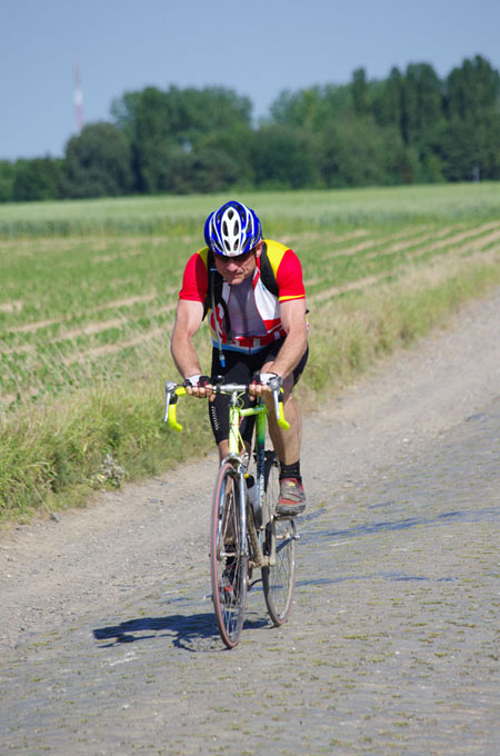 Paris Roubaix Cyclo 2014 - Pavé de Gruson - Cyclistes