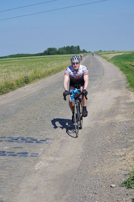 Paris Roubaix Cyclo 2014 - Pavé de Gruson - Cyclistes