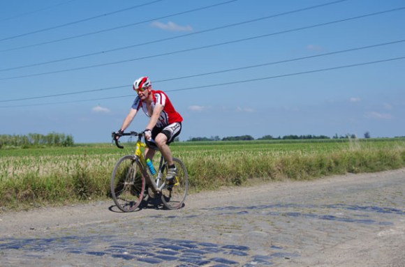 Paris Roubaix Cyclo 2014 - Pavé de Gruson - Cyclistes