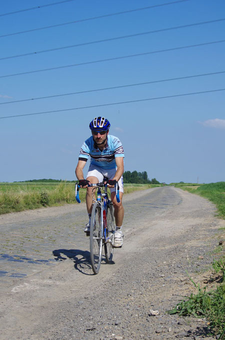 Paris Roubaix Cyclo 2014 - Pavé de Gruson - Cyclistes