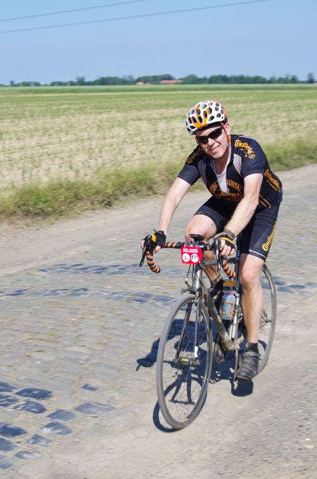 Paris Roubaix Cyclo 2014 - Pavé de Gruson - Cyclistes