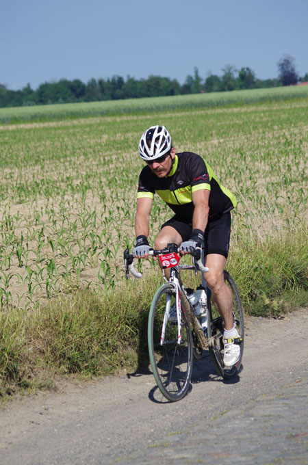 Paris Roubaix Cyclo 2014 - Pavé de Gruson - Cyclistes